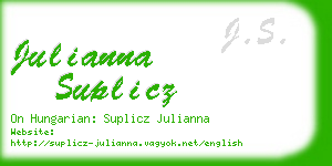 julianna suplicz business card